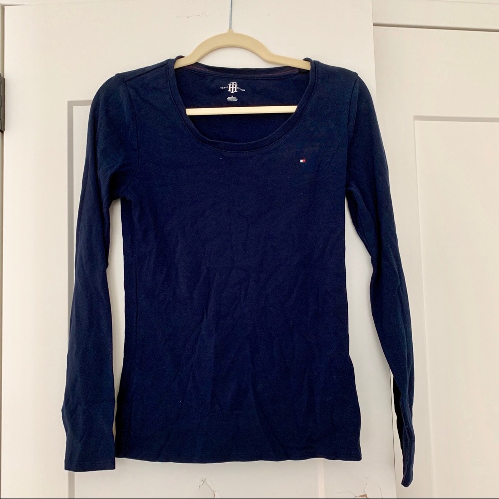 Navy Blue Long Sleeved Shirt